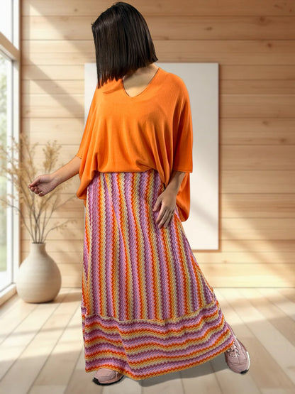 BELINDA - JUPE A MOTIF JUSQU'A LA TAILLE 52