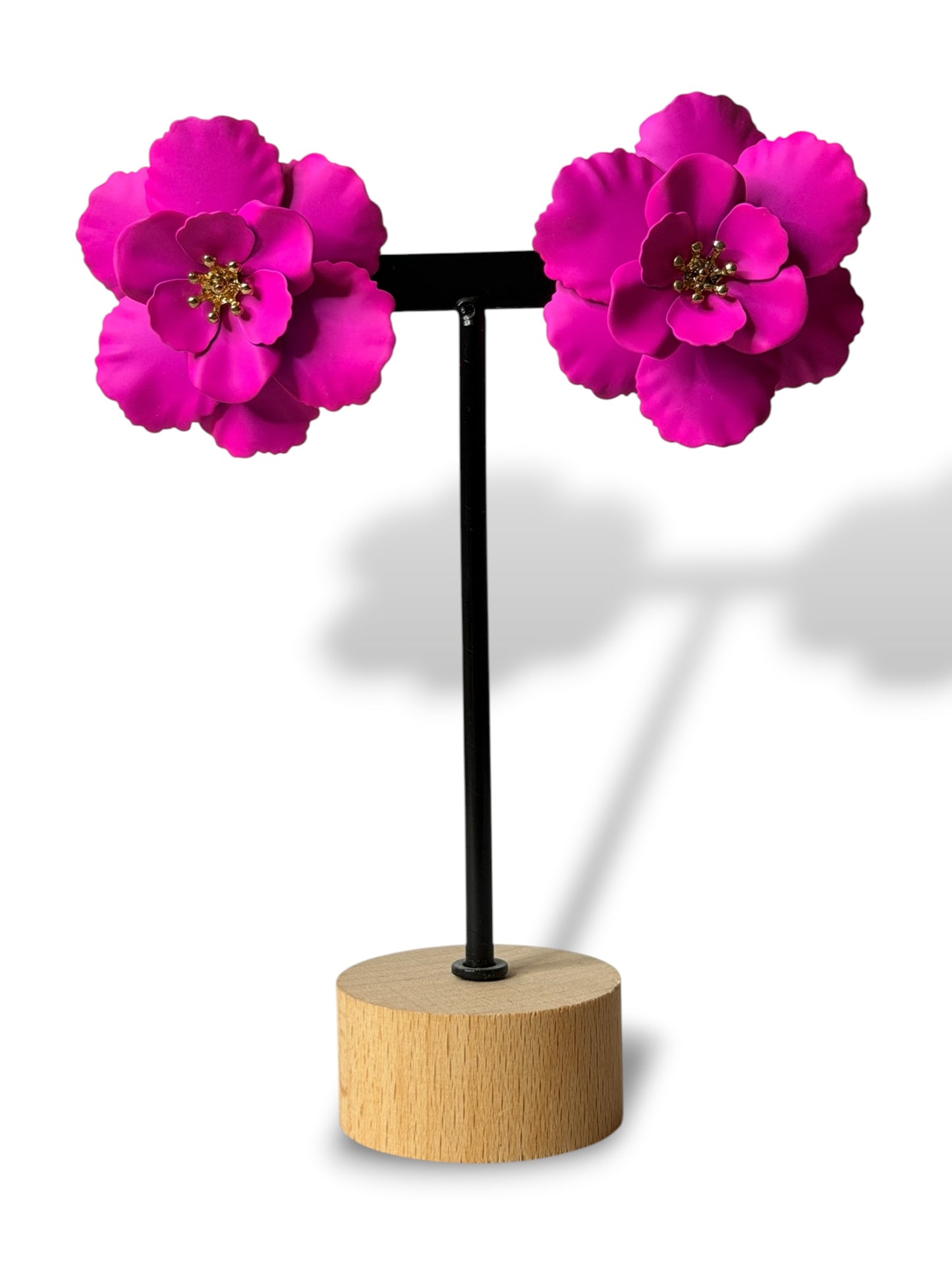 DANY - BOUCLES D'OREILLES TENDANCE FUCHSIA