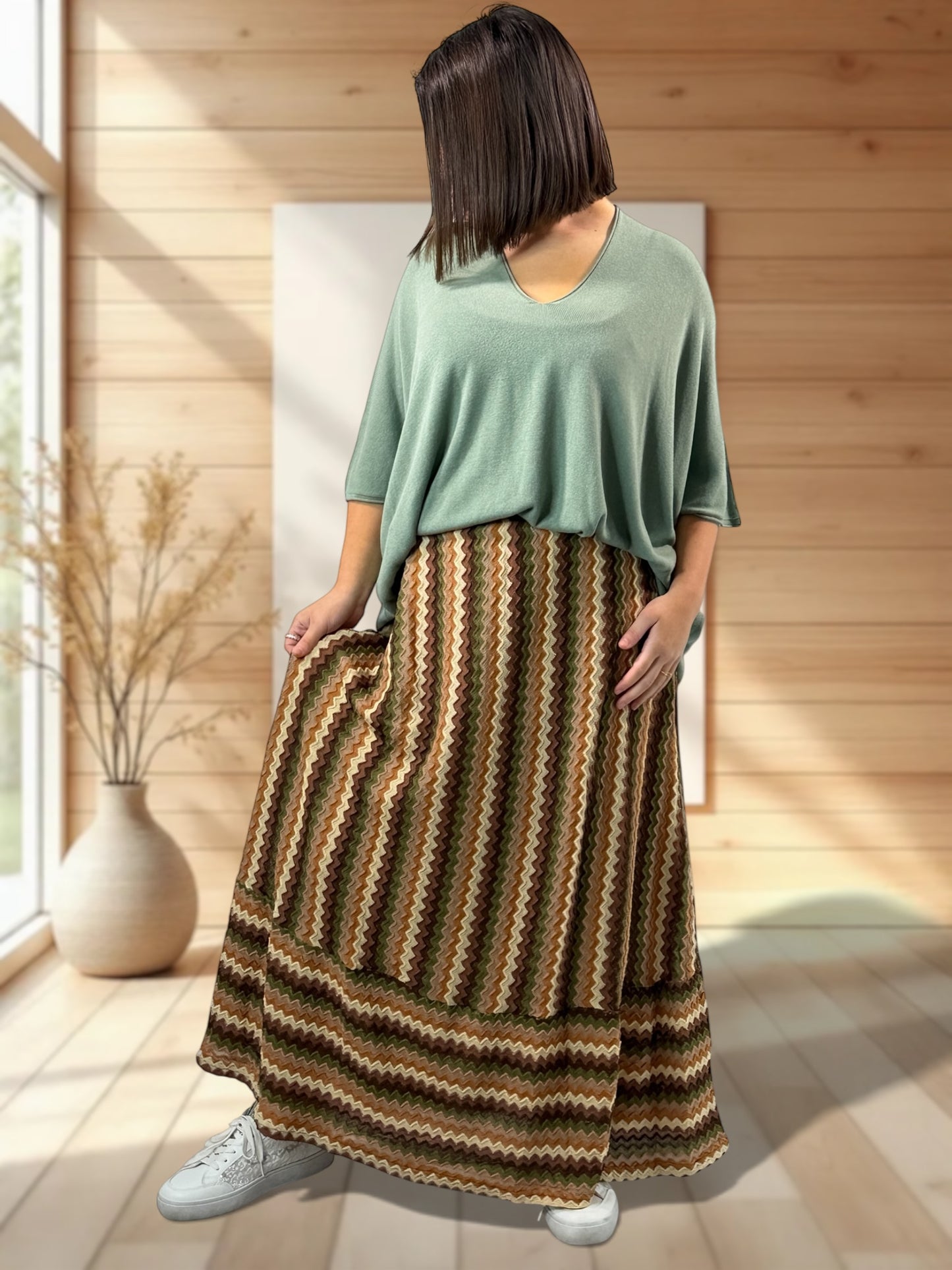 BELINDA - JUPE A MOTIF JUSQU'A LA TAILLE 52