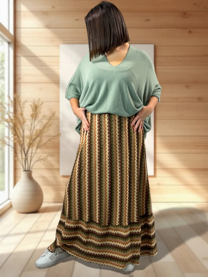 BELINDA - JUPE A MOTIF JUSQU'A LA TAILLE 52