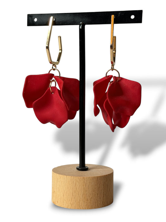 AMANDA - BOUCLES D'OREILLES TENDANCE ROUGE