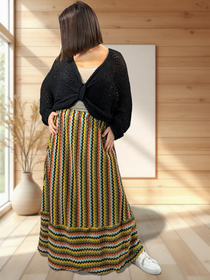 BELINDA - JUPE A MOTIF JUSQU'A LA TAILLE 52
