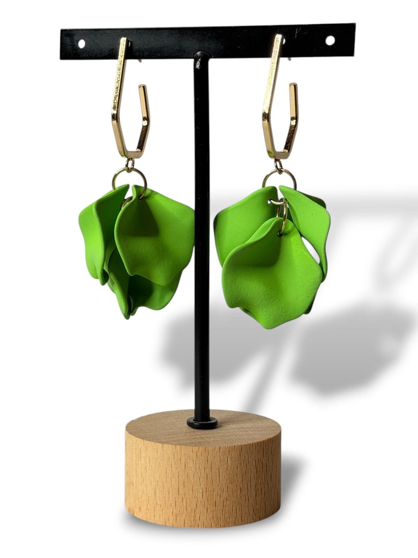 AMANDA - BOUCLES D'OREILLES TENDANCE VERTE