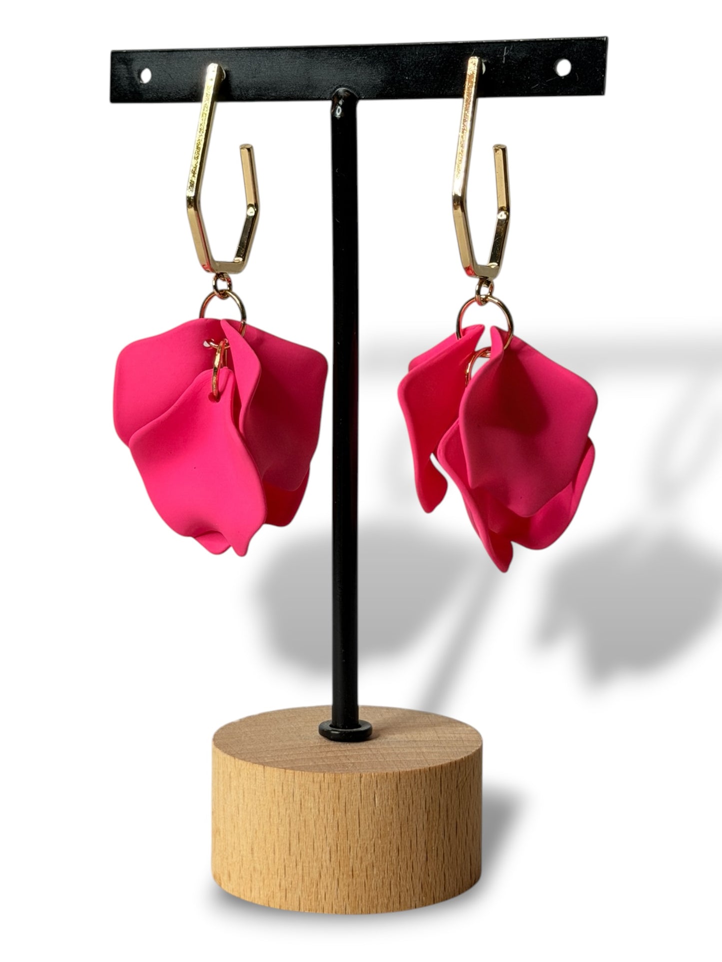 AMANDA - BOUCLES D'OREILLES TENDANCE FUCHSIA