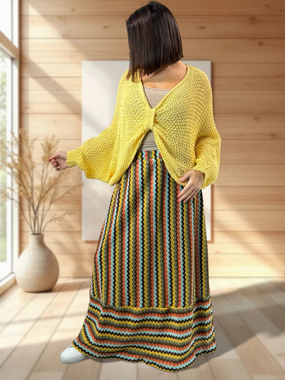 BELINDA - JUPE A MOTIF JUSQU'A LA TAILLE 52