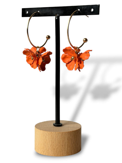 CAMILA - BOUCLES D'OREILLES TENDANCE ORANGE