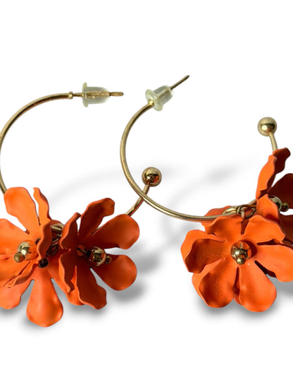 CAMILA - BOUCLES D'OREILLES TENDANCE ORANGE