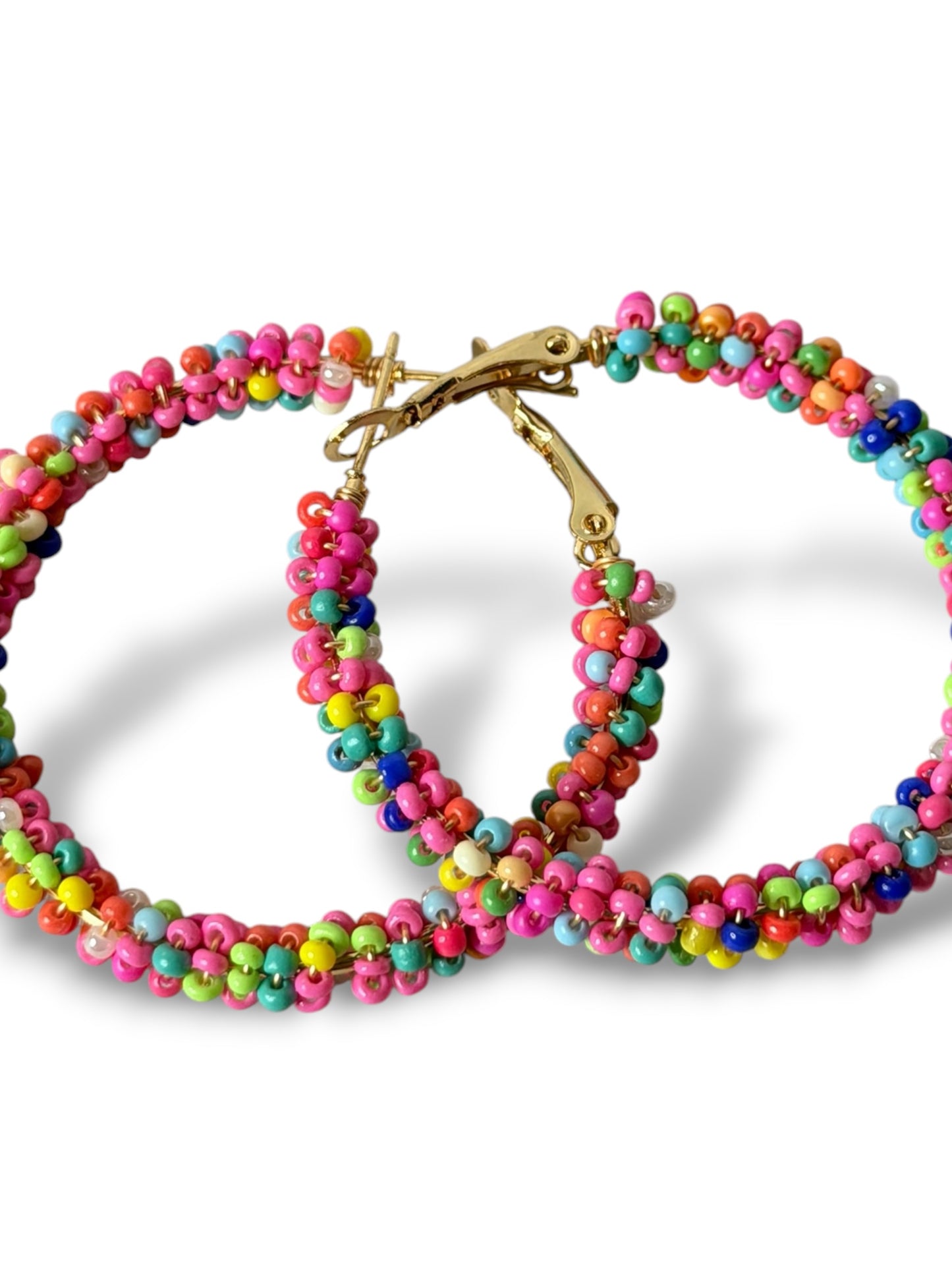 CUBA - BOUCLES D'OREILLES CREOLES AVEC PERLE