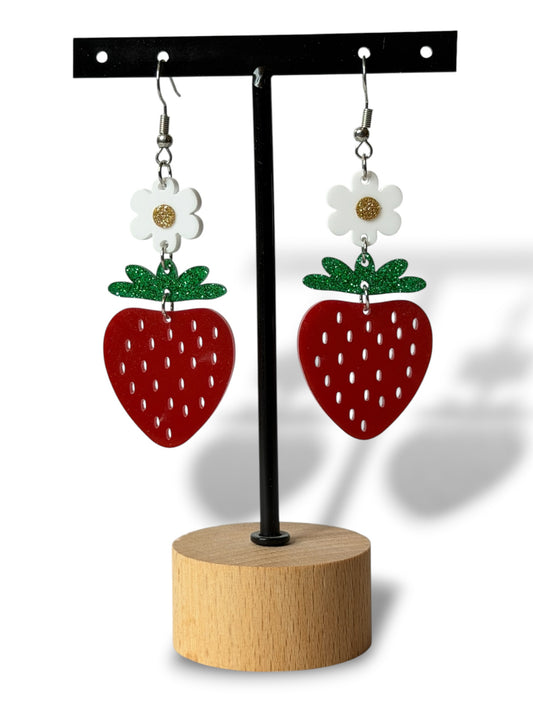 FRAISE - BOUCLES D'OREILLES TENDANCE