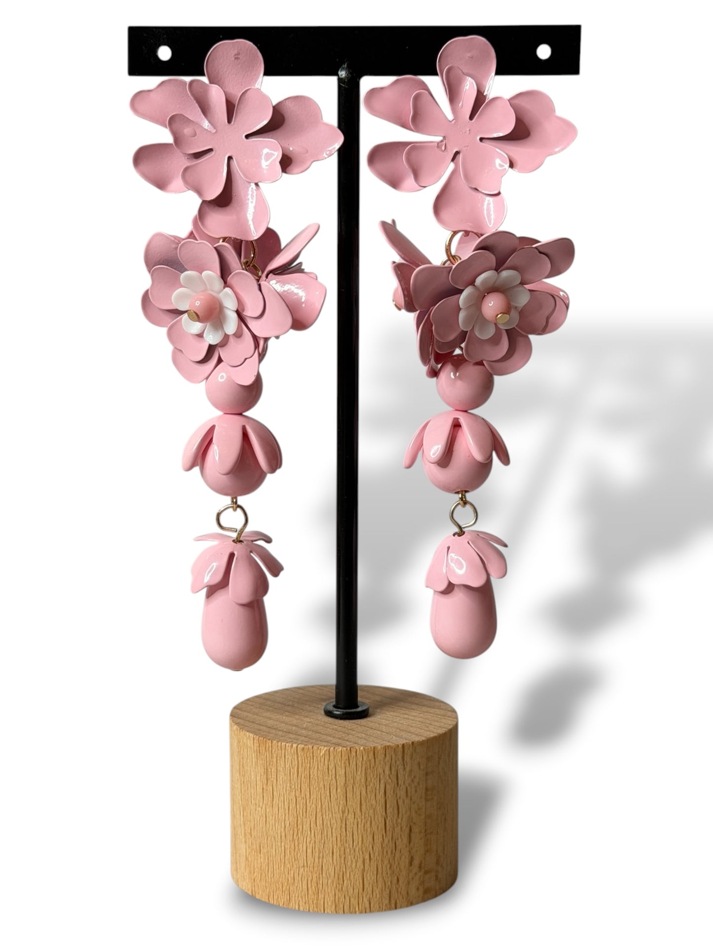 CHRISTEL - BOUCLES D'OREILLES TENDANCE ROSE