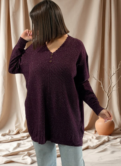 KELLY - PULL RAISIN SCINTILLANT JUSQU'A LA TAILLE 52