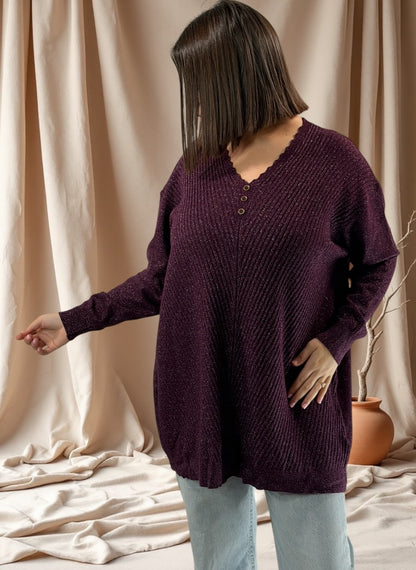 KELLY - PULL RAISIN SCINTILLANT JUSQU'A LA TAILLE 52