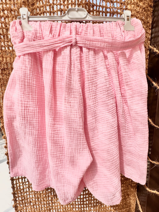 MYKONOS - SHORT ROSE OEIL EN SEQUINS TAILLE 46/48 A 52