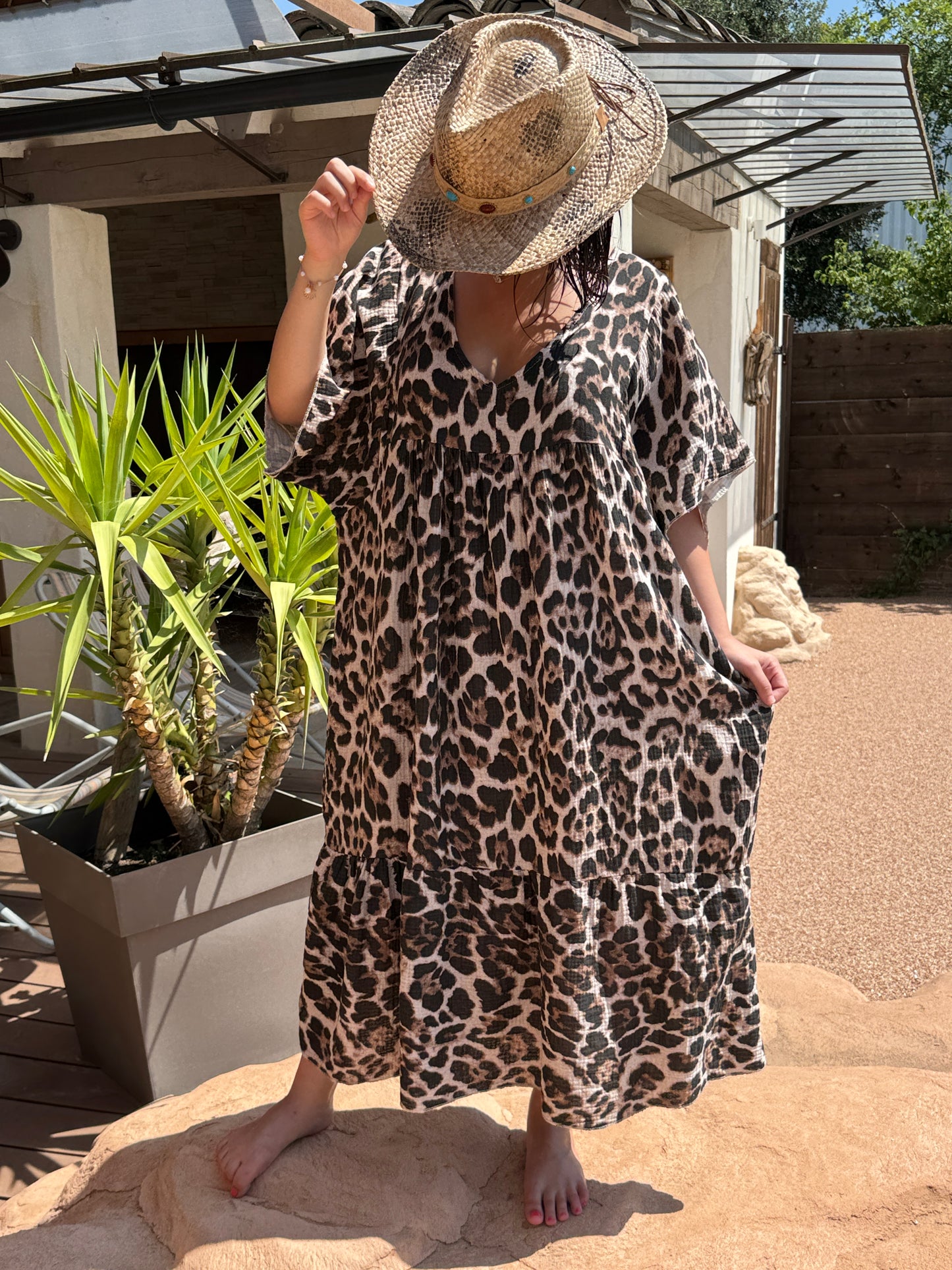 BODEGA - ROBE LEOPARD JUSQU'A LA TAILLE 56
