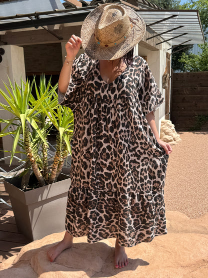 BODEGA - ROBE LEOPARD JUSQU'A LA TAILLE 56