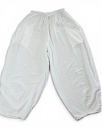 MAXOU - PANTALON BLANC COUPE BARREL FLUIDE TAILLE 48 À 54