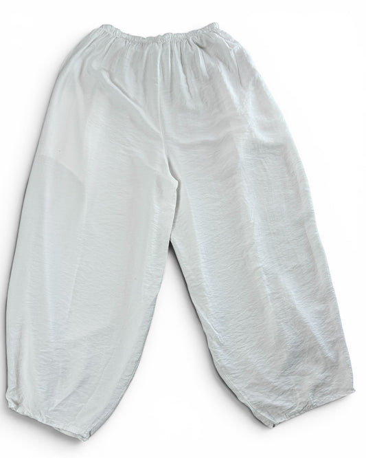 MAXOU - PANTALON BLANC COUPE BARREL FLUIDE TAILLE 48 À 54