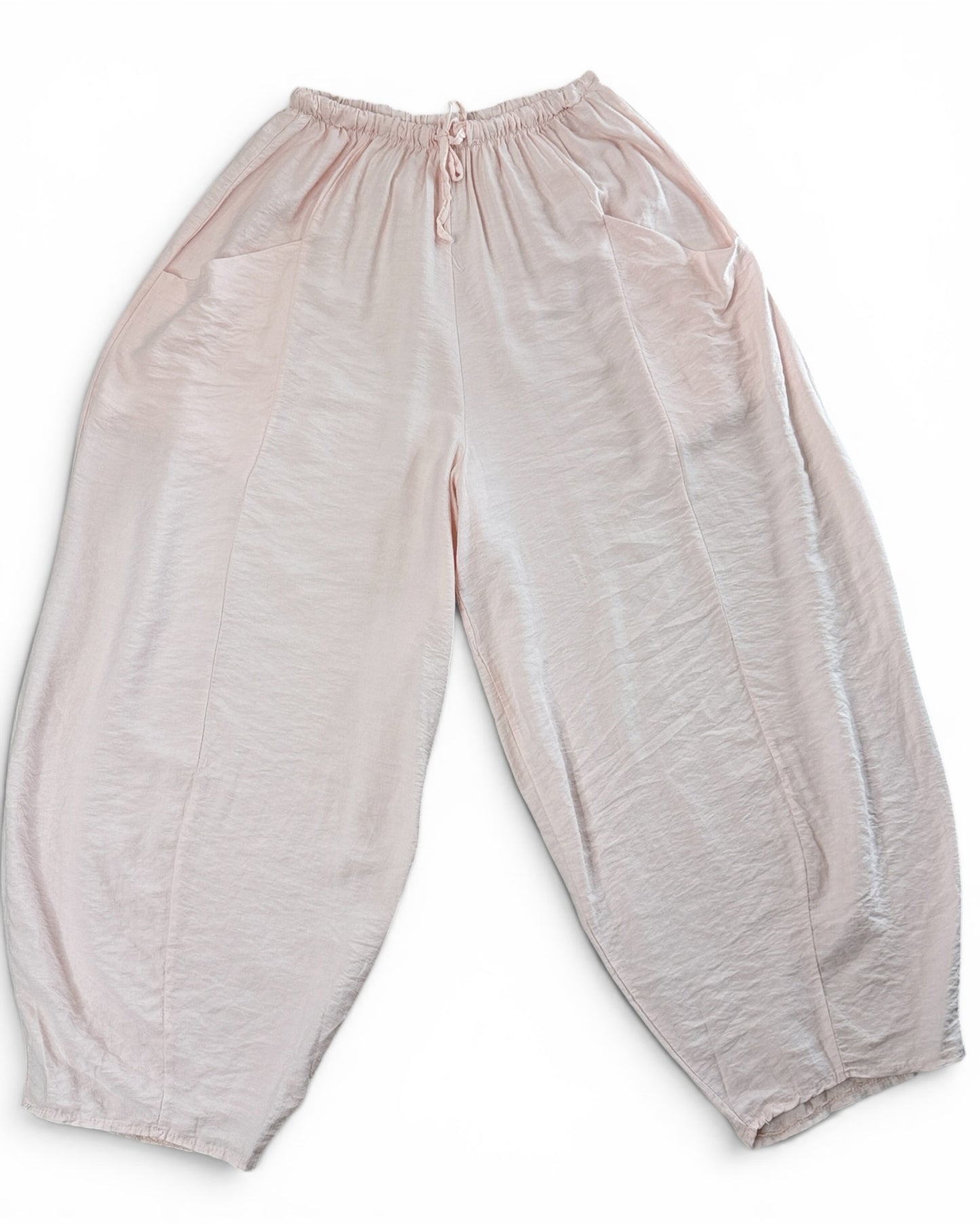 MAXOU - PANTALON ROSE COUPE BARREL FLUIDE TAILLE 48 A 54