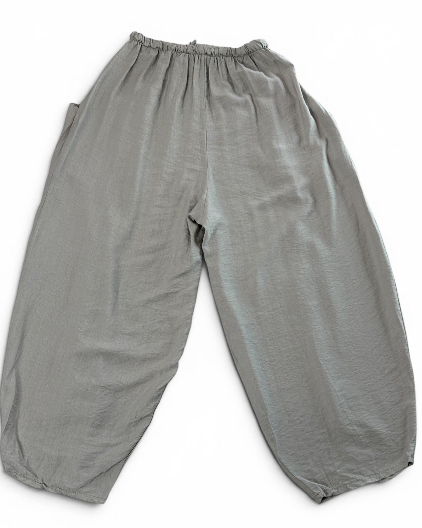 MAXOU - PANTALON TAUPE COUPE BARREL FLUIDE TAILLE 48 A 54