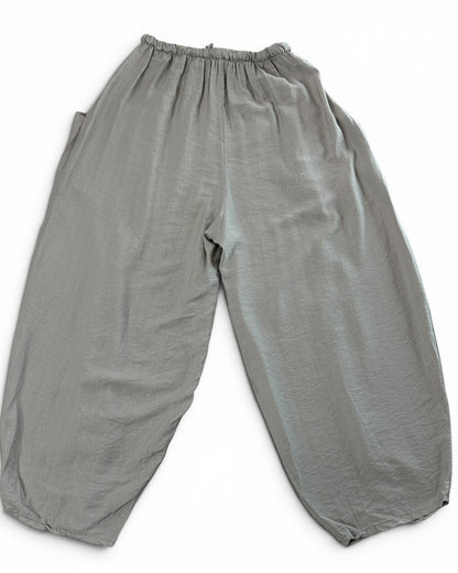 MAXOU - PANTALON TAUPE COUPE BARREL FLUIDE TAILLE 48 A 54