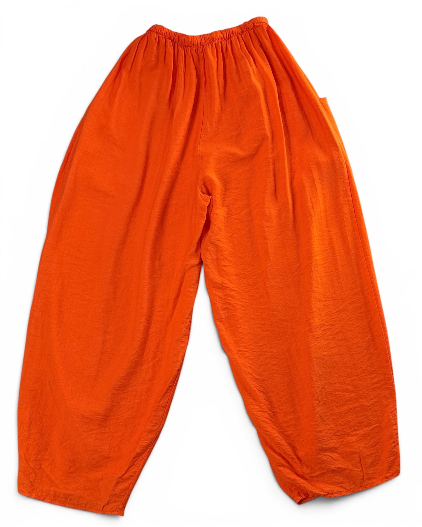 MAXOU - PANTALON ORANGE COUPE BARREL FLUIDE TAILLE 48 A 54