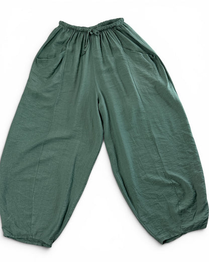 MAXOU - PANTALON KAKI COUPE BARREL FLUIDE TAILLE 48 A 54