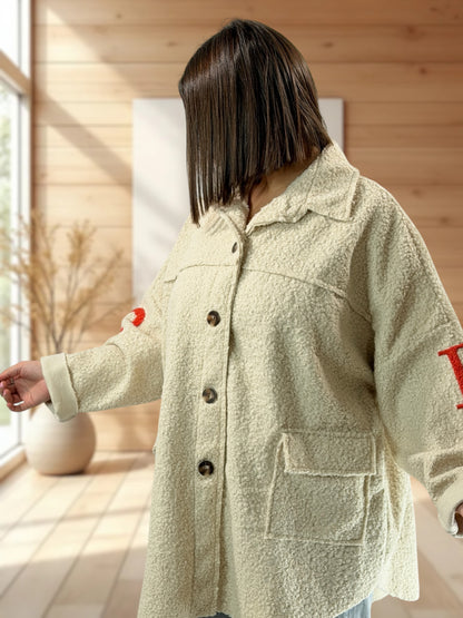 BOSTON - VESTE OVERSIZE BLANC CASSE JUSQU'A LA TAILLE 54/56