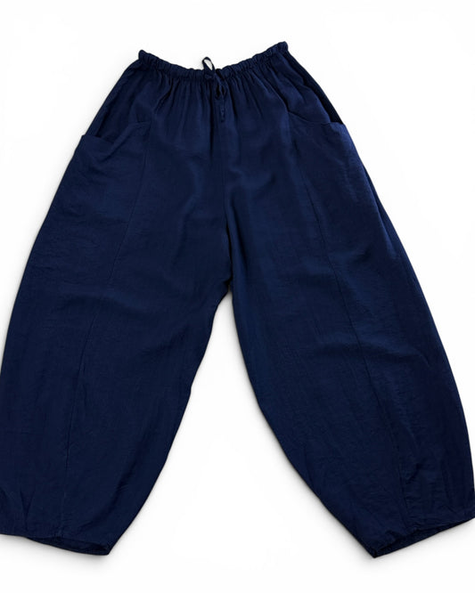 MAXOU - PANTALON MARINE COUPE BARREL FLUIDE TAILLE 48 A 54