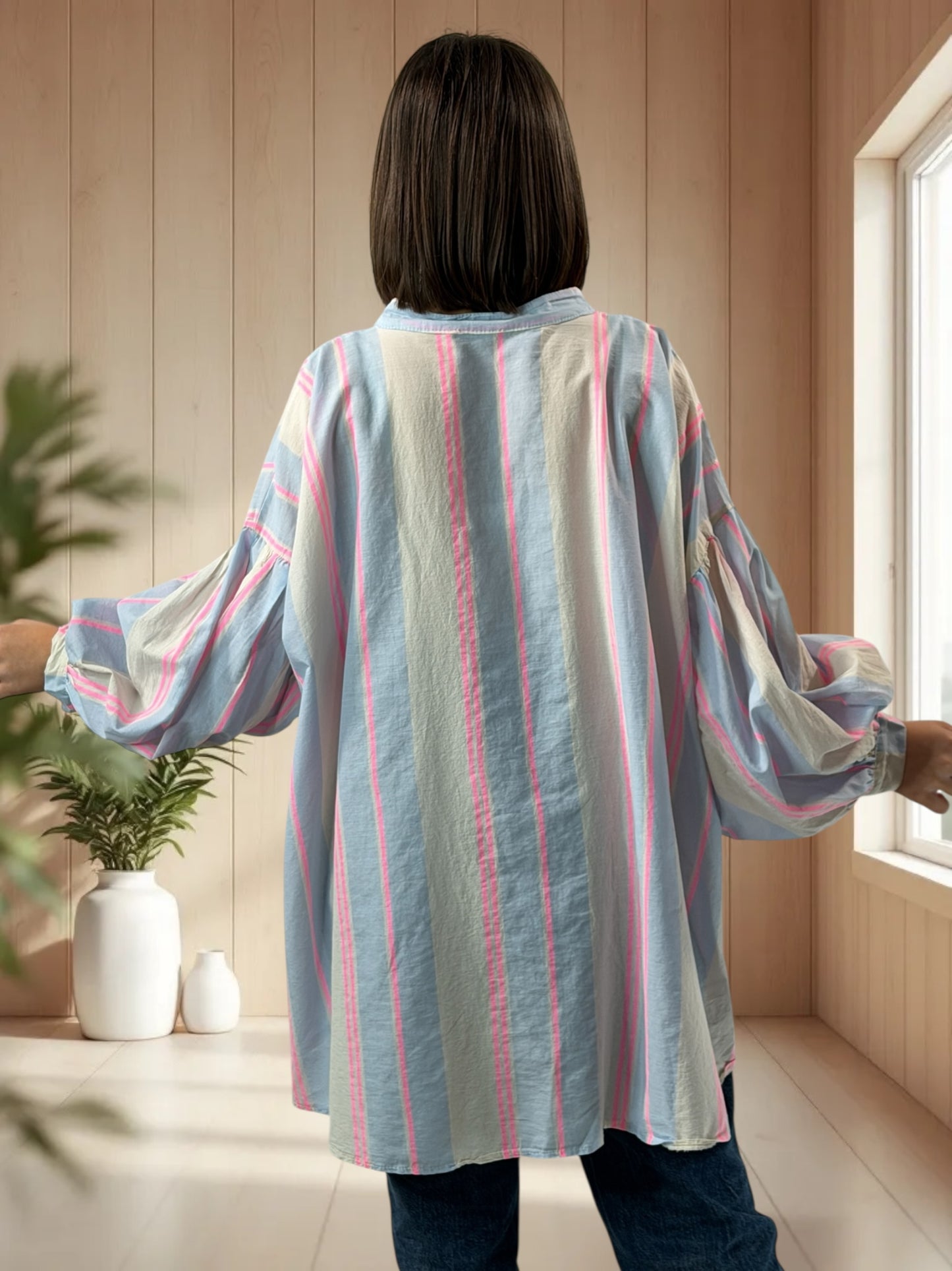 LUCINDA - BLOUSE A RAYURE JUSQU'A LA TAILLE 54