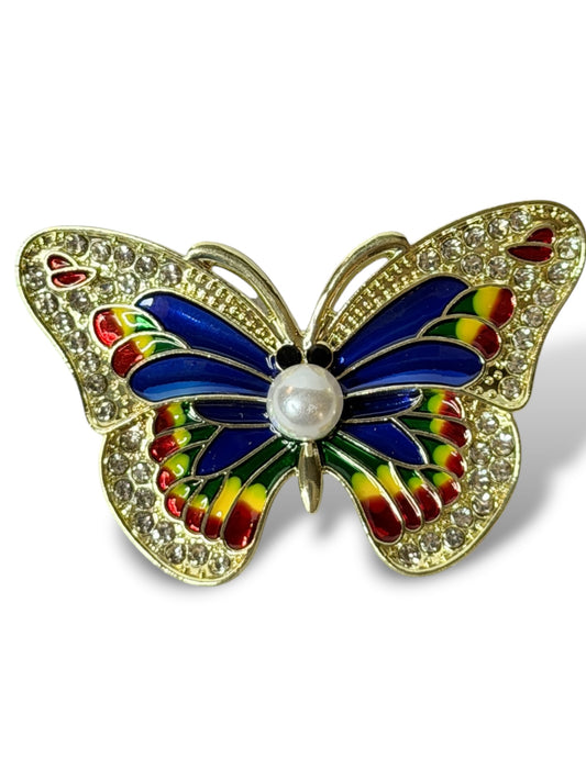 PAPILLON - BROCHE TENDANCE AVEC STRASS