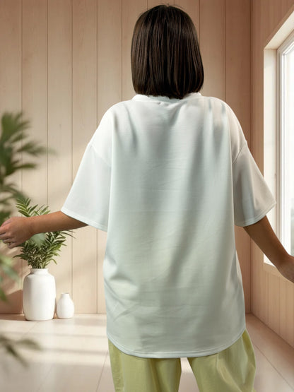 DANITO - SWEAT TEE-SHIRT OVERSIZE BLANC JUSQU'A LA TAILLE 52