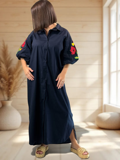 ELVIRA - ROBE OVERSIZE NOIRE JUSQU'A LA TAILLE 50/52