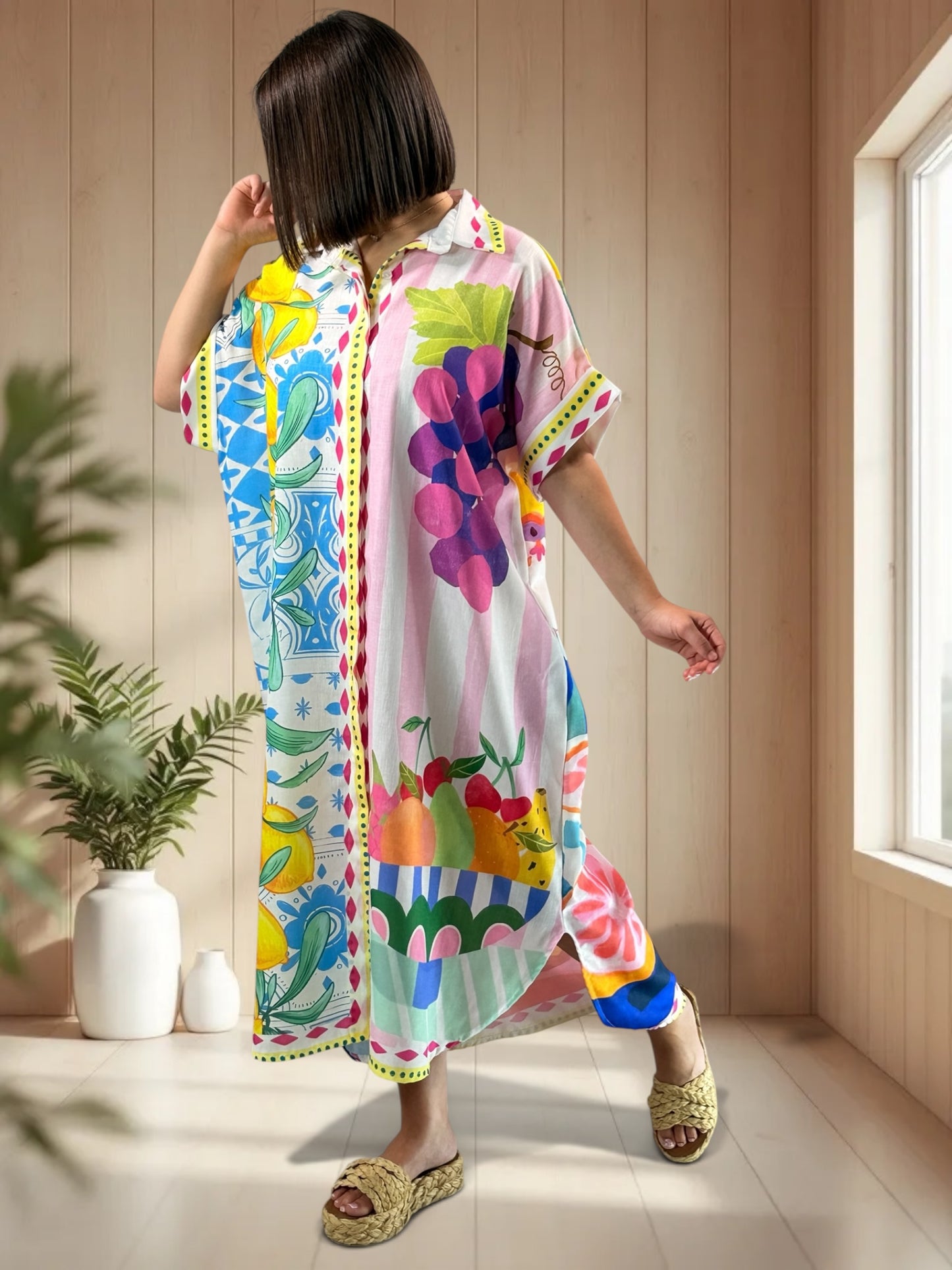 MIRANDA - ROBE A MOTIF JUSQU'A LA TAILLE 52