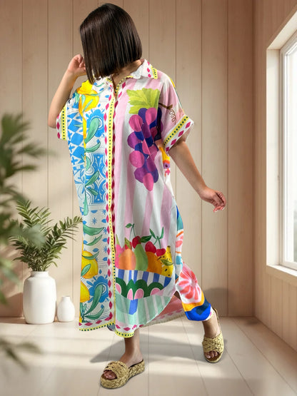 MIRANDA - ROBE A MOTIF JUSQU'A LA TAILLE 52