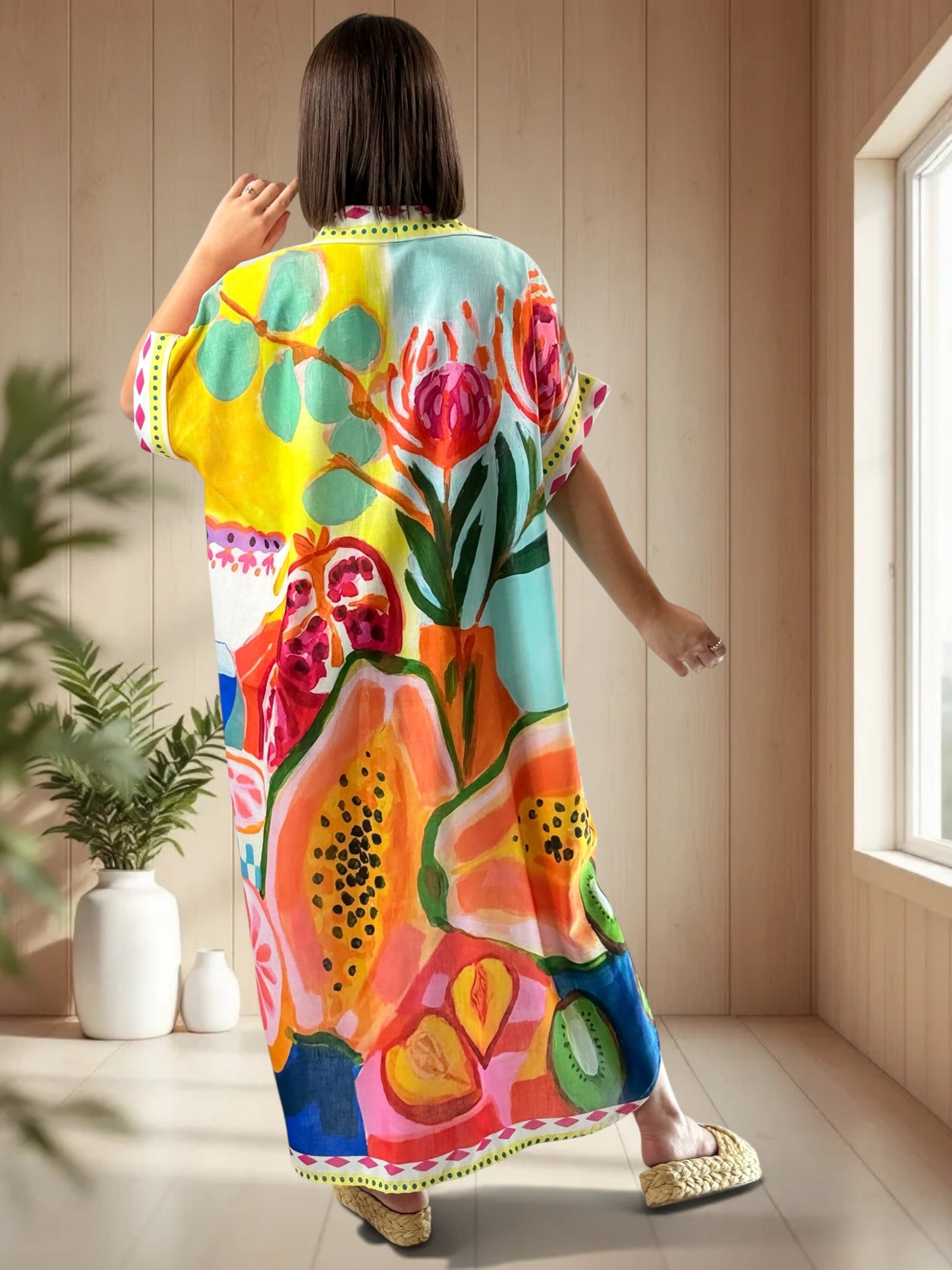 MIRANDA - ROBE A MOTIF JUSQU'A LA TAILLE 52