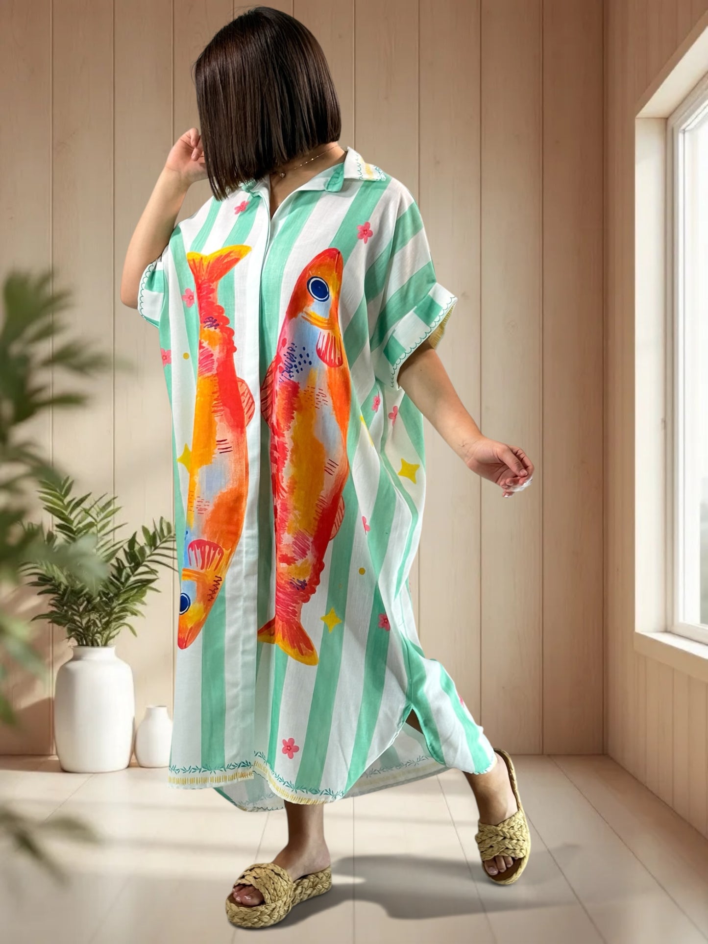 MIRANDA - ROBE A MOTIF JUSQU'A LA TAILLE 52