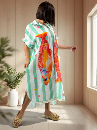 MIRANDA - ROBE A MOTIF JUSQU'A LA TAILLE 52