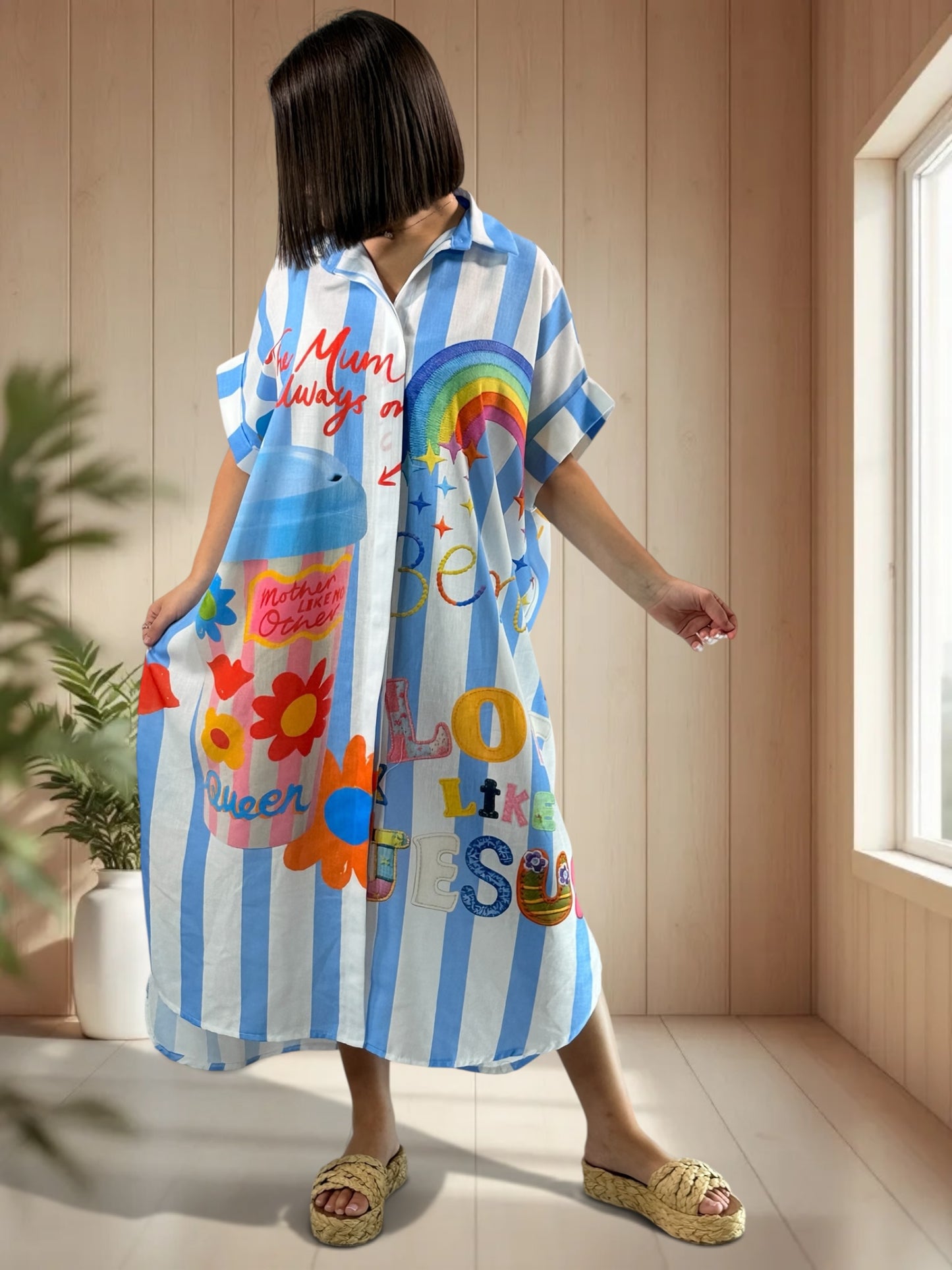 MIRANDA - ROBE A MOTIF JUSQU'A LA TAILLE 52