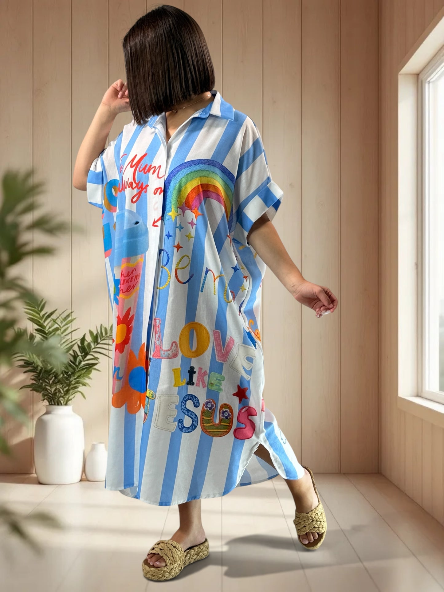 MIRANDA - ROBE A MOTIF JUSQU'A LA TAILLE 52