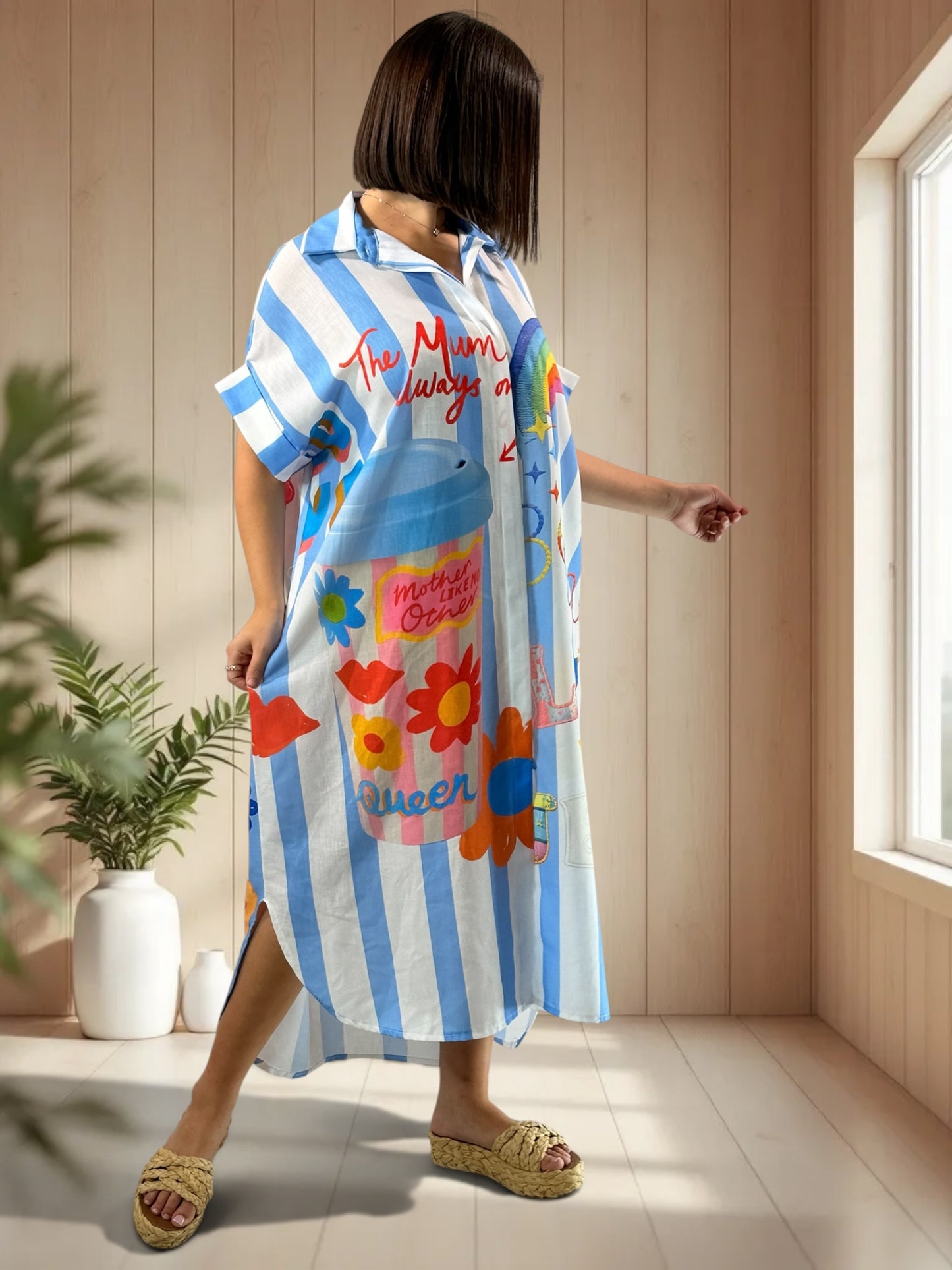 MIRANDA - ROBE A MOTIF JUSQU'A LA TAILLE 52