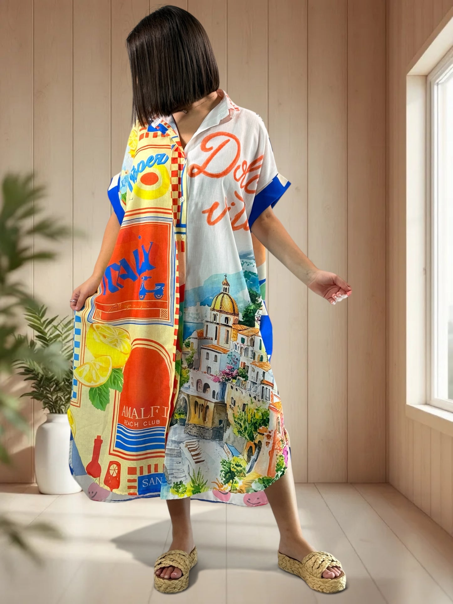 MIRANDA - ROBE A MOTIF JUSQU'A LA TAILLE 52