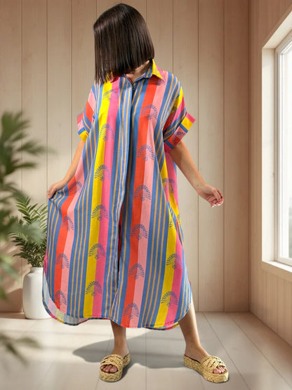 MIRANDA - ROBE A MOTIF JUSQU'A LA TAILLE 52