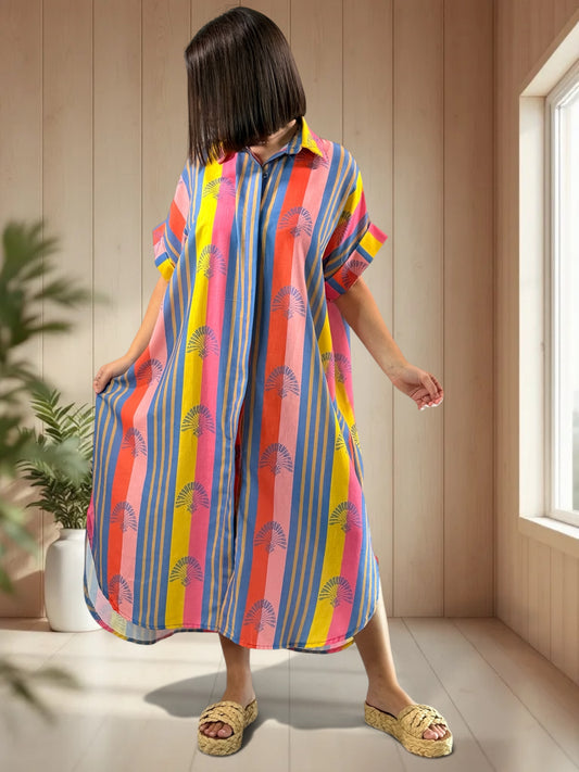 MIRANDA - ROBE A MOTIF JUSQU'A LA TAILLE 52