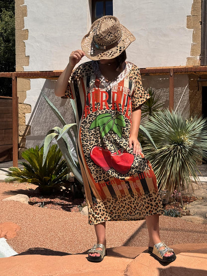 ROSANA - ROBE FLUIDE SCINTILLANTE OVERSIZE JUSQU'A LA TAILLE 50/52 REF14