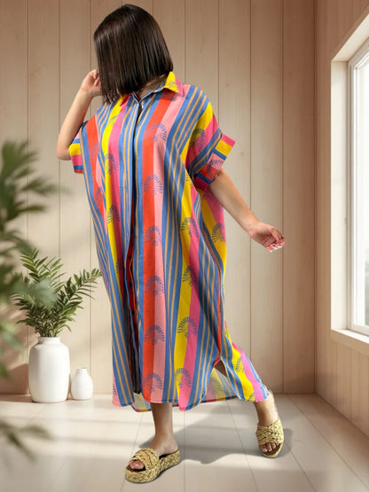 MIRANDA - ROBE A MOTIF JUSQU'A LA TAILLE 52