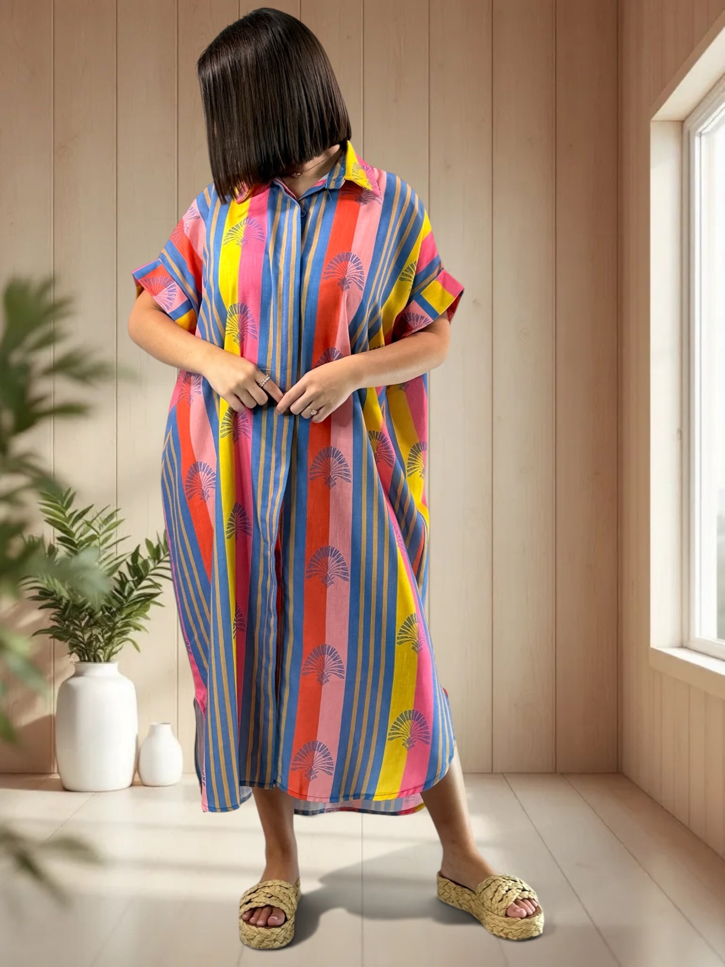 MIRANDA - ROBE A MOTIF JUSQU'A LA TAILLE 52