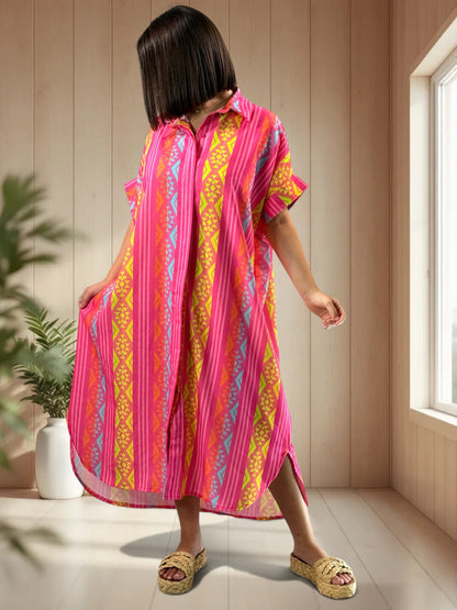 MIRANDA - ROBE A MOTIF JUSQU'A LA TAILLE 52