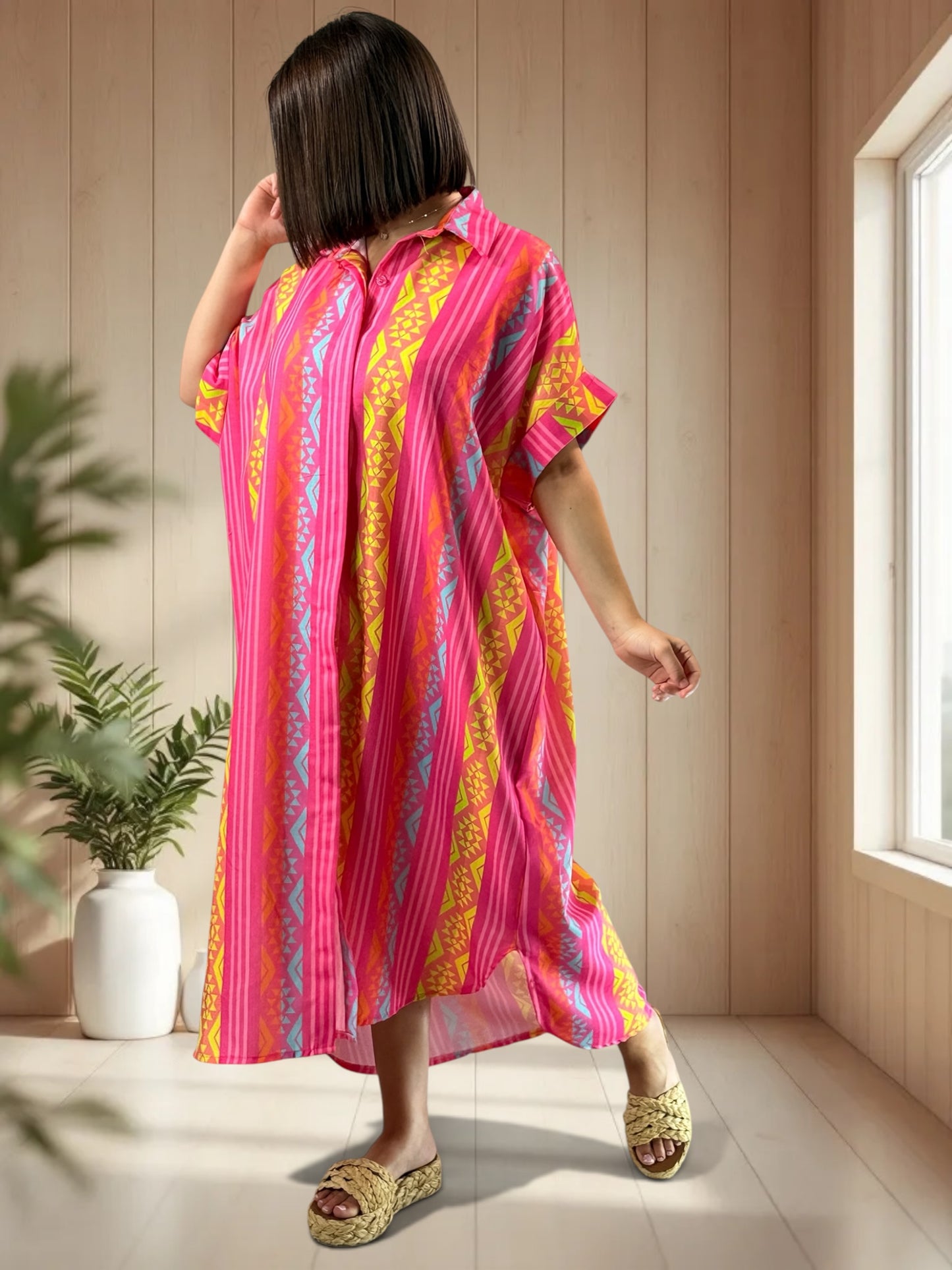 MIRANDA - ROBE A MOTIF JUSQU'A LA TAILLE 52