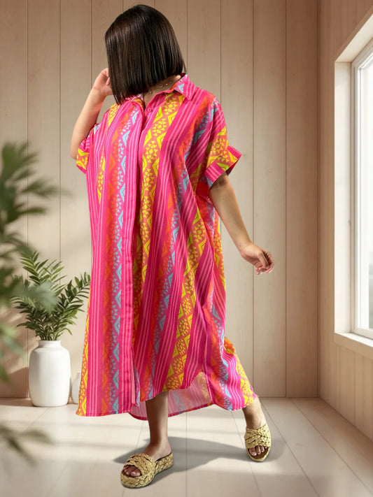 MIRANDA - ROBE A MOTIF JUSQU'A LA TAILLE 52