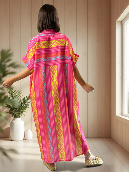 MIRANDA - ROBE A MOTIF JUSQU'A LA TAILLE 52